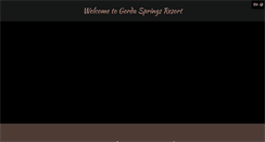 Desktop Screenshot of gordaspringsresort.com